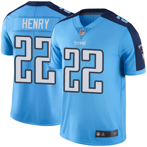 Tennessee Titans Limited Light Blue Men Derrick Henry Jersey NFL Football #22 Rush Vapor Untouchable->tennessee titans->NFL Jersey